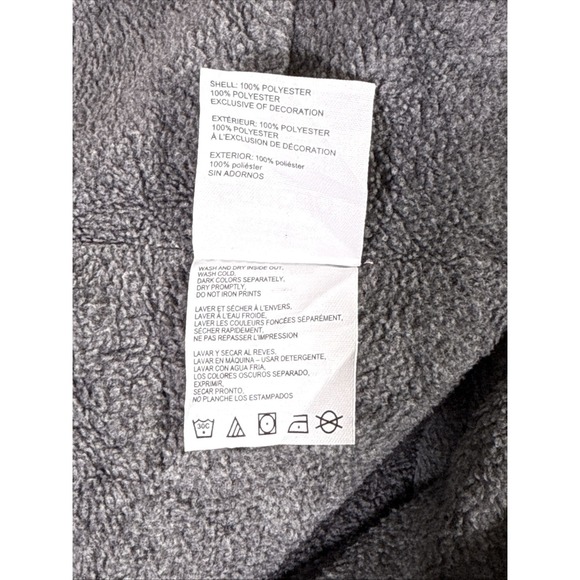 Speedo Long Jacket Adult Medium Fleece Lined Swim Full Zip Hooded Drawstring - Picture 14 of 16